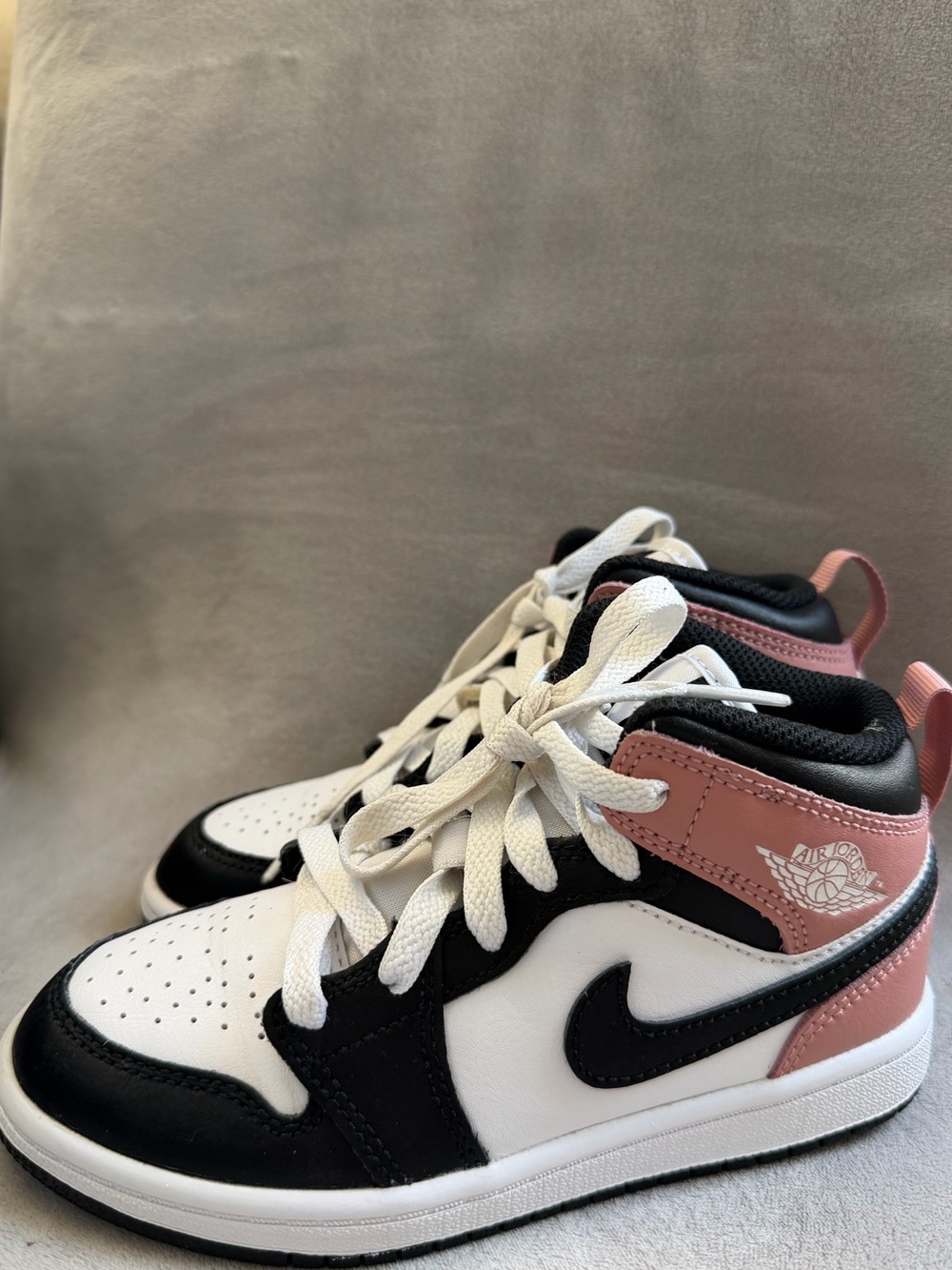 Jordan Kids' Mid-Top Sneakers - White, Black & Pink